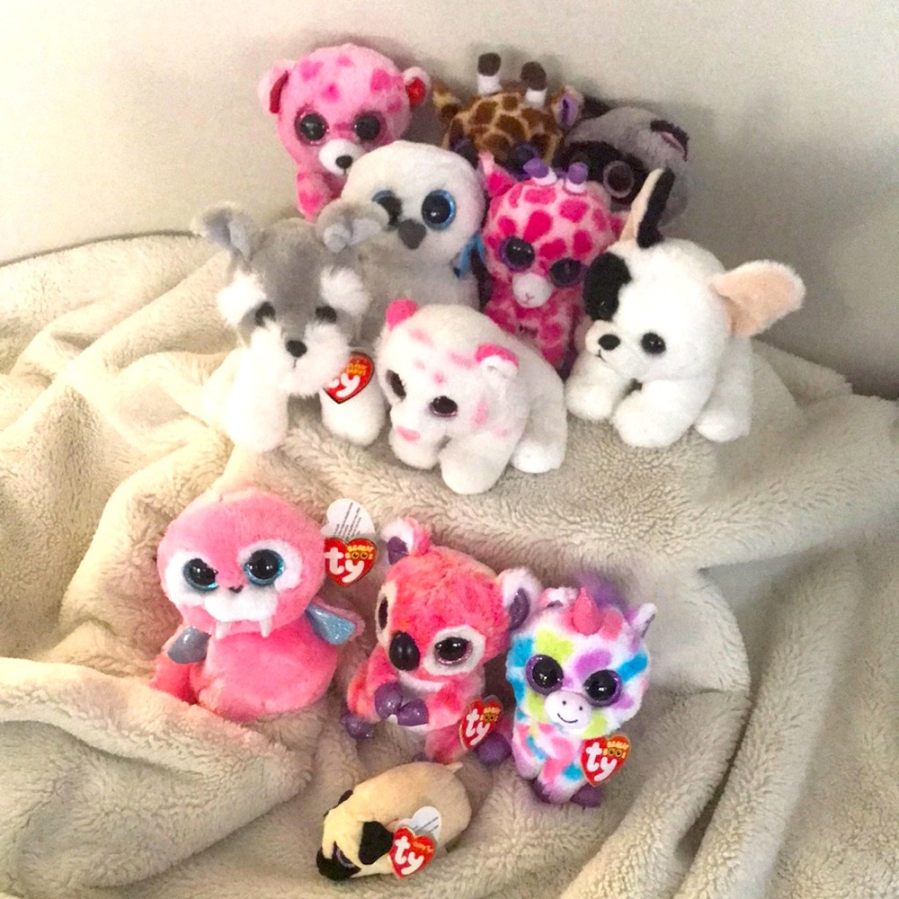 Dozen TY Beanie Babies Beanie Boos (lot/set/bundle)